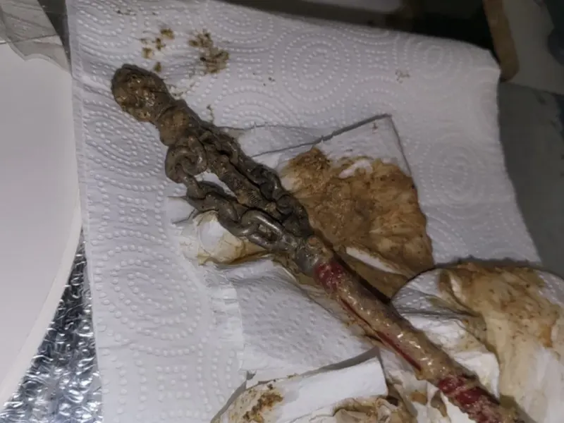 논산 스프링 끝에 엉겨 나온 찌꺼기